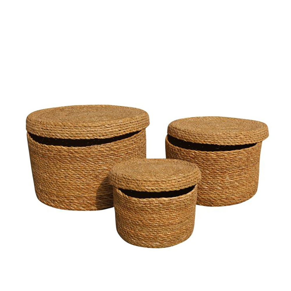 Σετ 3 κουτιά αποθήκευσης από seagrass - Φυσικό 25x225x14 εκ. | Del Mar Box