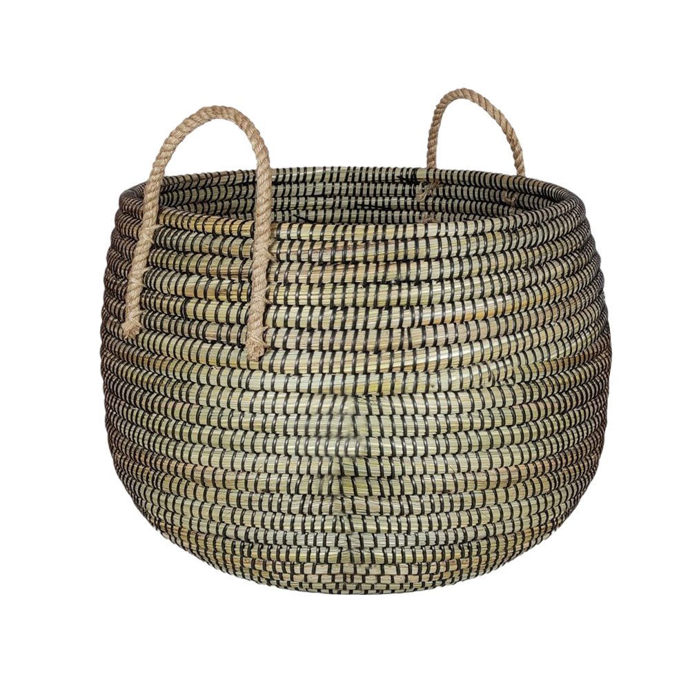 Καλάθι αποθήκευσης - Φυσικό & μαύρο 43x43x36 εκ. | Kenya L