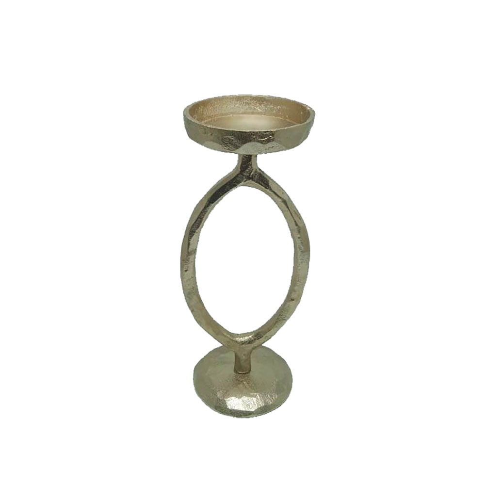 BODI 34 ΚΗΡΟΠΗΓΙΟ 14x14x34cm ΑΛΟΥΜΙΝΙΟ ΧΡΥΣΟ ANTIQUE