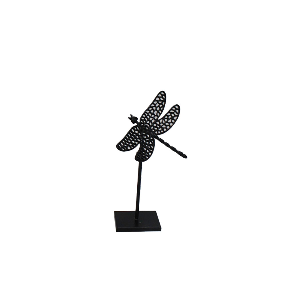LIBELLULA ΔΙΑΚΟΣΜΗΤΙΚΟ ΛΙΒΕΛΛΟΥΛΑ 21x18x34cm ΑΛΟΥΜΙΝΙΟ ΜΑΥΡΟ ΜΕΤΑΛΛΟ