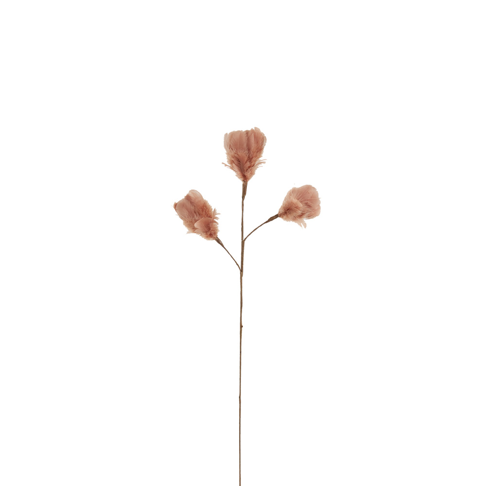 LAUREL DOE ΚΛΑΔΙ ΤΕΧΝΗΤΟ ΜΕ ΦΤΕΡΑ 54cm ΦΤΕΡΟ ΜΠΕΖ