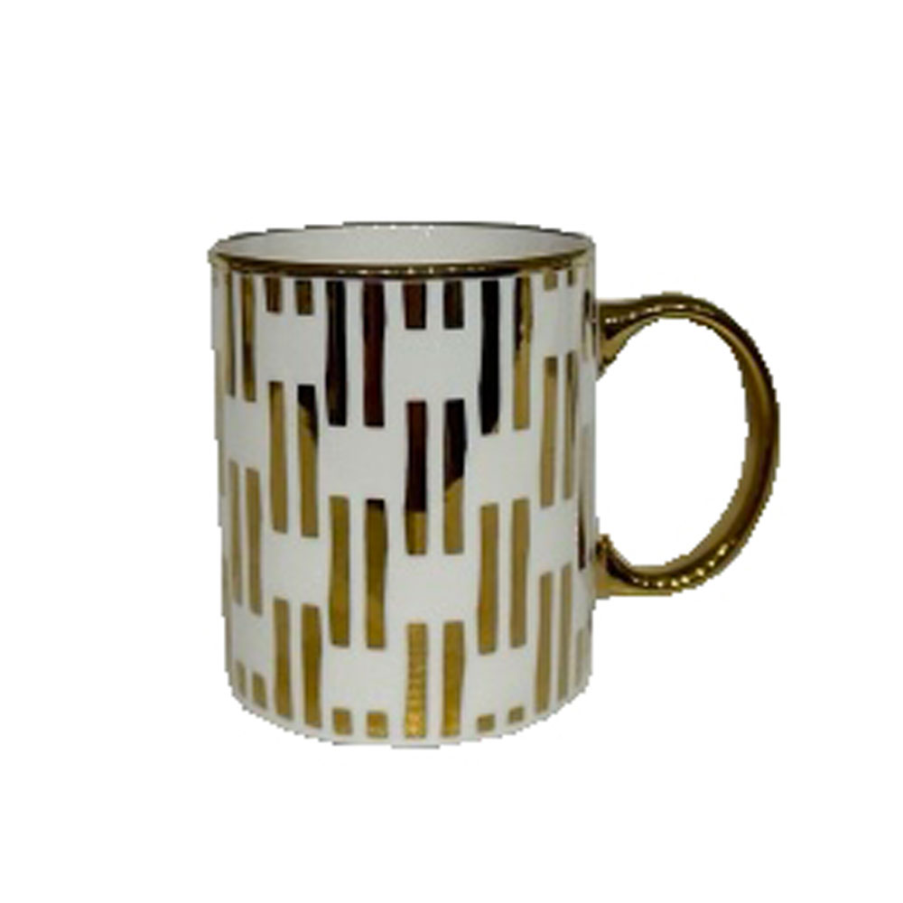 Κούπα New Bone China - Λευκό & χρυσό 8x8x10 εκ. | Goldie