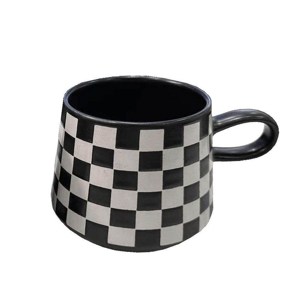 Κούπα stoneware με ασπρόμαυρο μοτίβο 8x8x8 εκ. | Blend