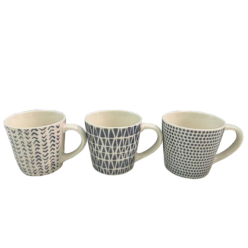 Σετ 6 κουπών espresso - Λευκό & μπλε 9.5x6.5x5 εκ. | Blomus