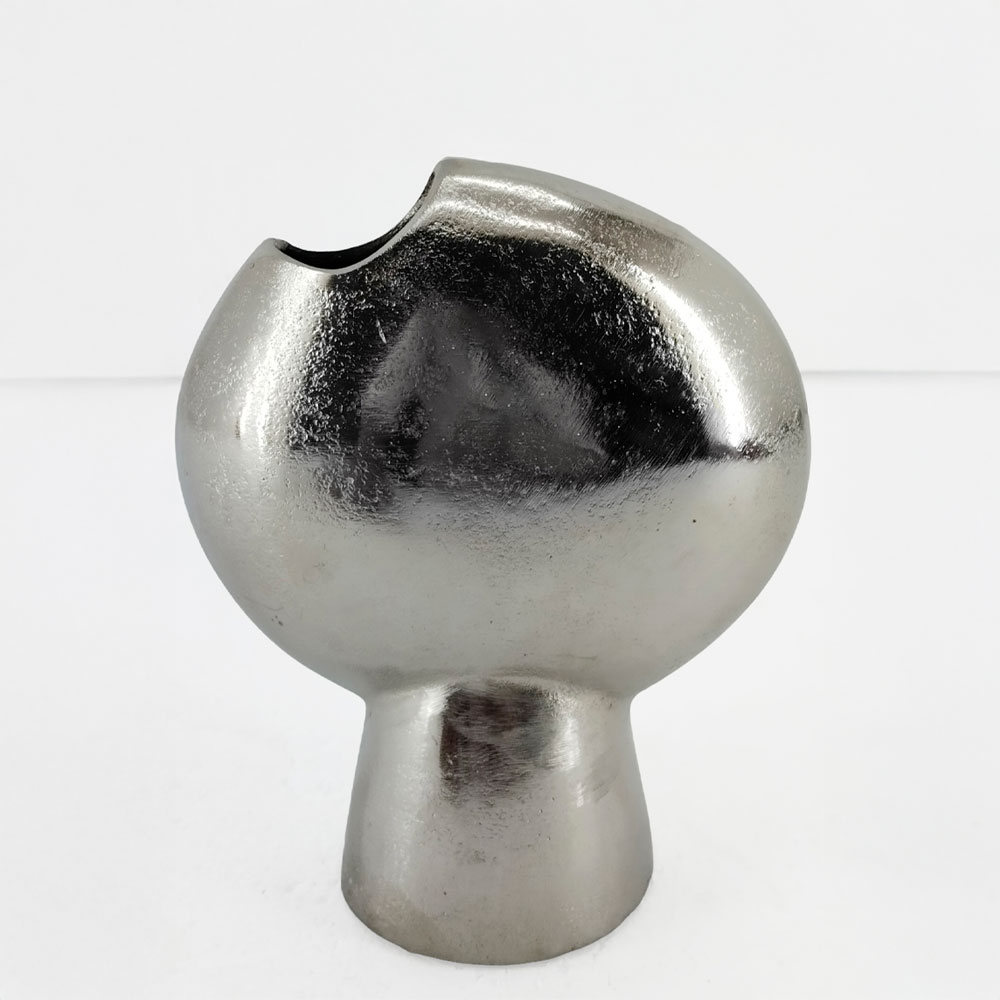 DOTO ΒΑΖΟ 16x8x18cm ΑΛΟΥΜΙΝΙΟ SILVER NICKEL