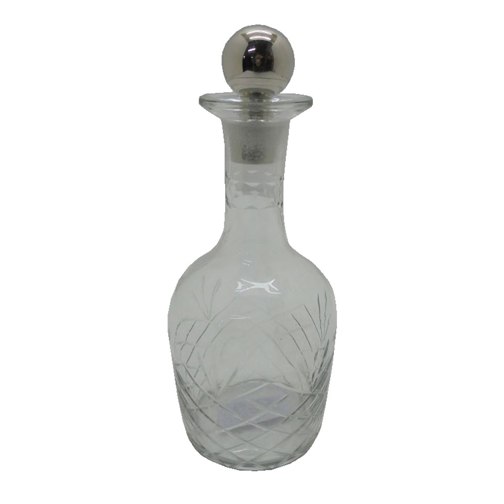SHIRAN ΜΠΟΥΚΑΛΑ 12x12x27cm ΓΥΑΛΙ ΔΙΑΦΑΝΟ SILVER ΑΛΟΥΜΙΝΙΟ