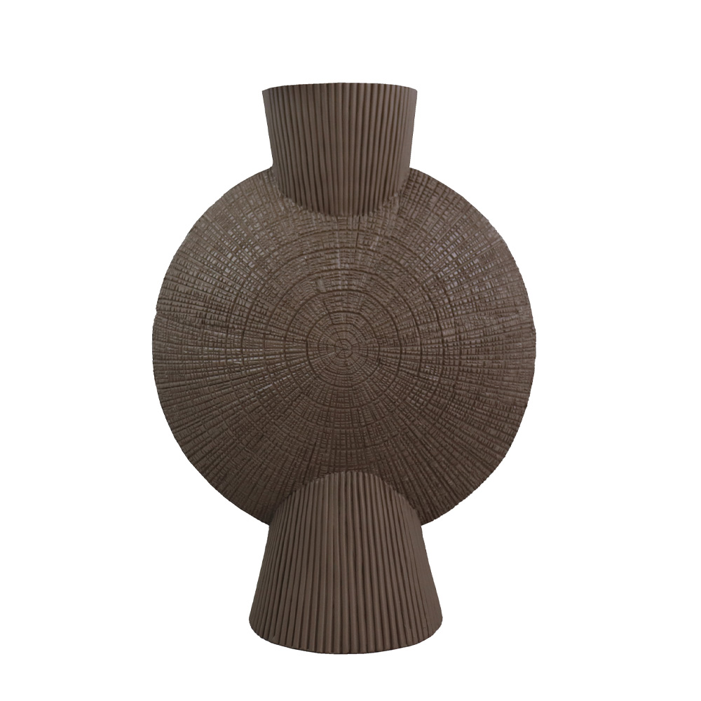 BODIL ΒΑΖΟ 32x16x44cm POLYRESIN ΚΑΦΕ