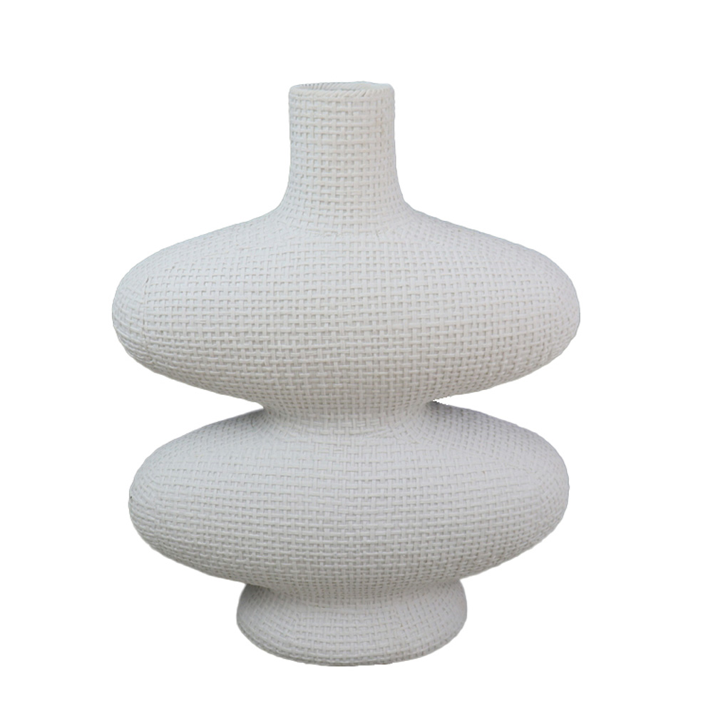 RANDI ΒΑΖΟ 32x15x39cm POLYRESIN ΛΕΥΚΟ