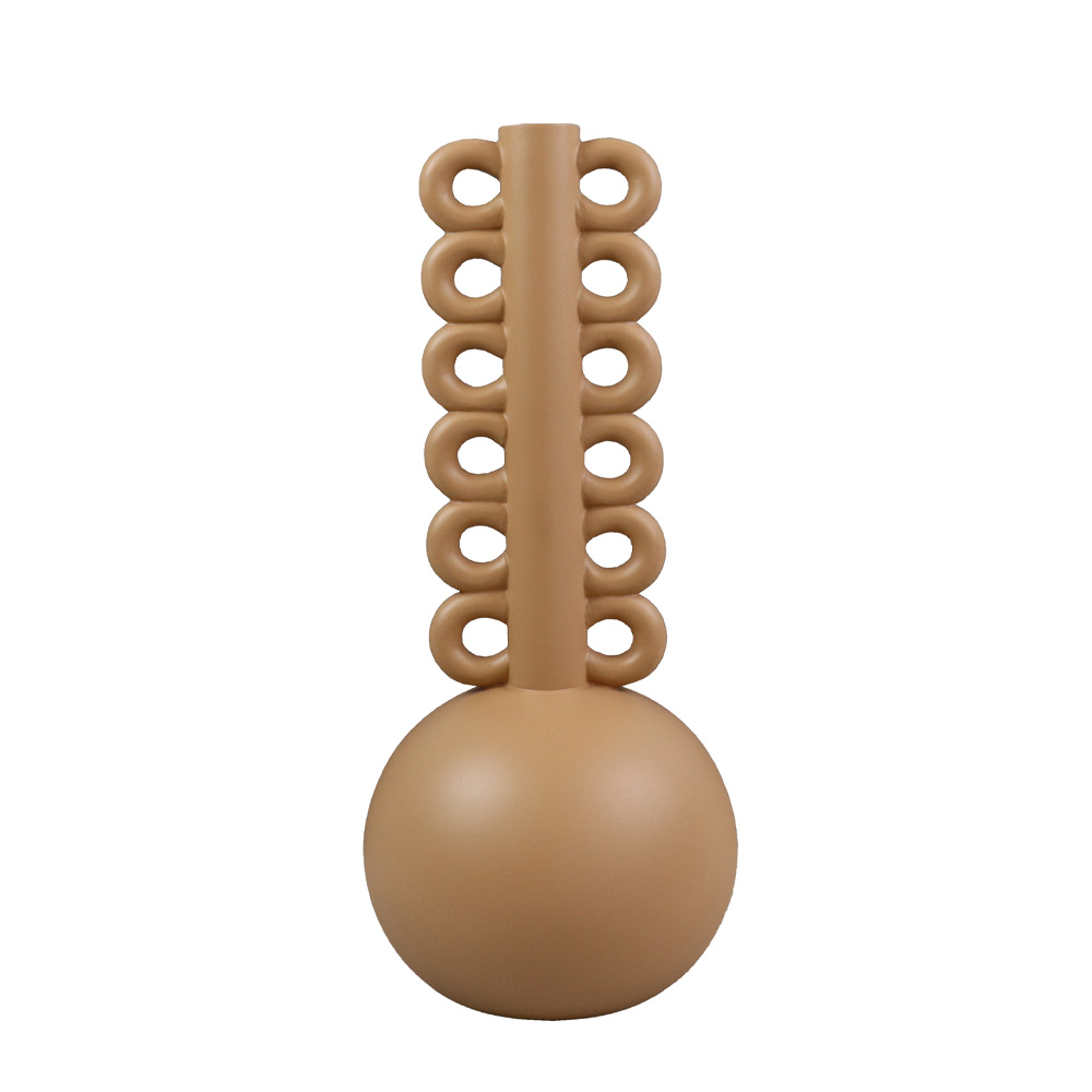 THYRA ΒΑΖΟ 15x15x34cm POLYRESIN TERRACOTTA