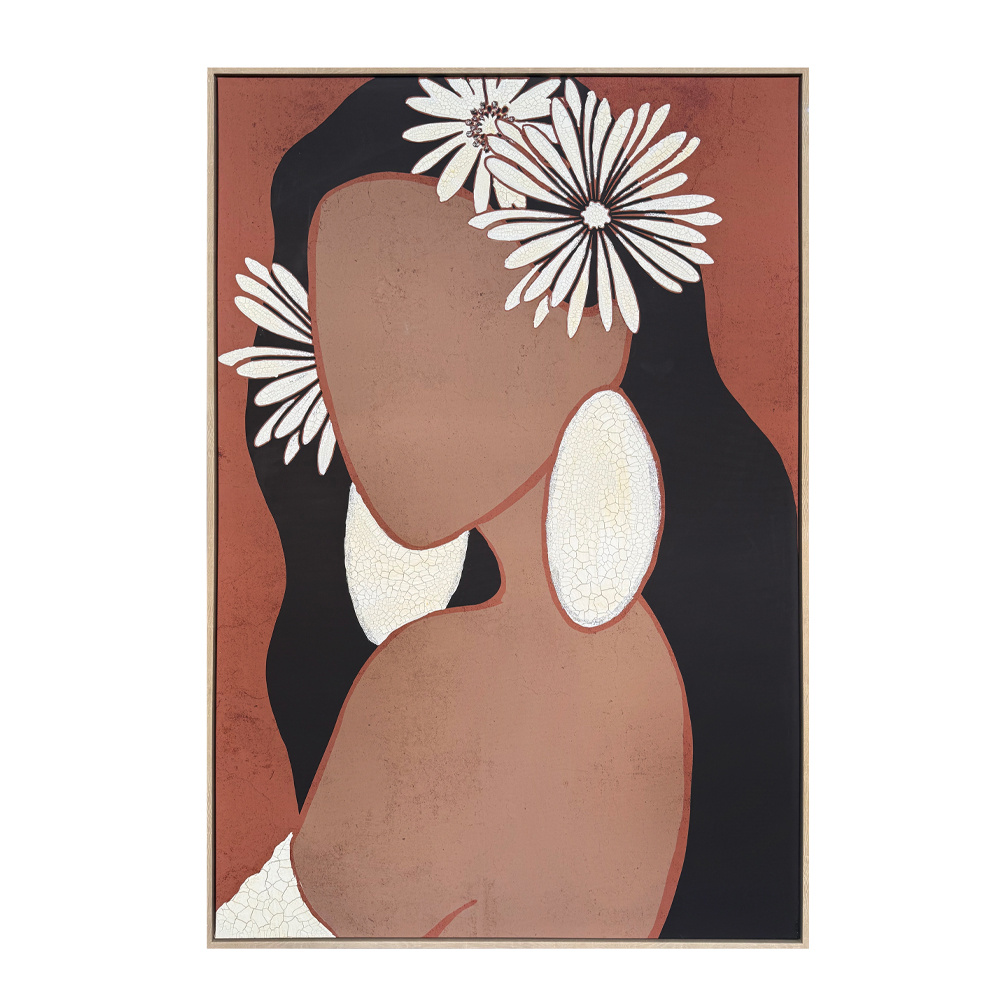 BELEZA SAGRADA ΠΙΝΑΚΑΣ ΔΙΑΚΟΣΜΗΣΗΣ 83x123x4cm ΚΑΜΒΑΣ ΠΟΛΥΧΡΩΜΟ ΞΥΛΟ ΦΥΣΙΚΟ