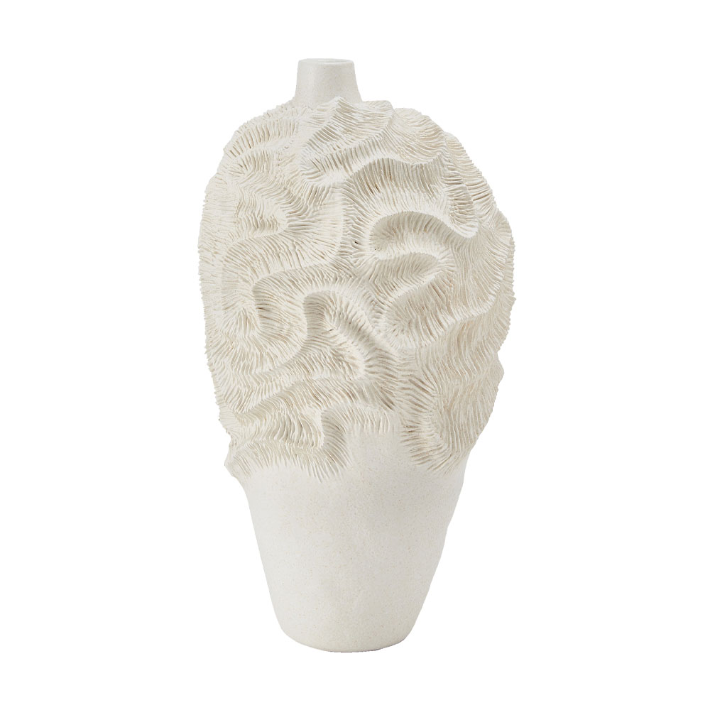 CORALLI ΒΑΖΟ 22x23x42cm POLYRESIN ΛΕΥΚΟ