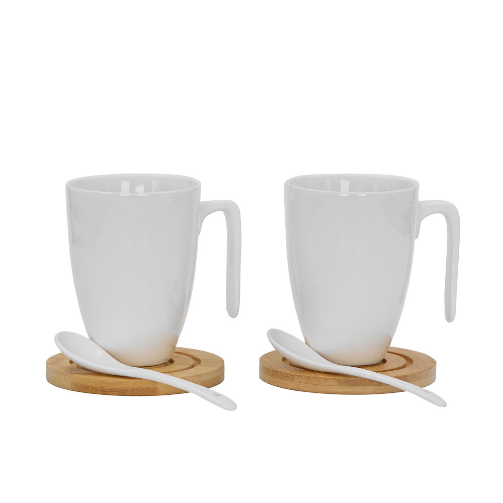 CURVE ΚΟΥΠΑ 22x22x8cm ΠΟΡΣΕΛΑΝΗ ΛΕΥΚΟ ΦΥΣΙΚΟ BAMBOO
