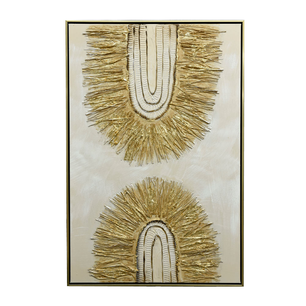 BOHO ART ΠΙΝΑΚΑΣ ΔΙΑΚΟΣΜΗΣΗΣ 60x90x4cm ΚΑΜΒΑΣ ΠΟΛΥΧΡΩΜΟ ΧΡΥΣΟ