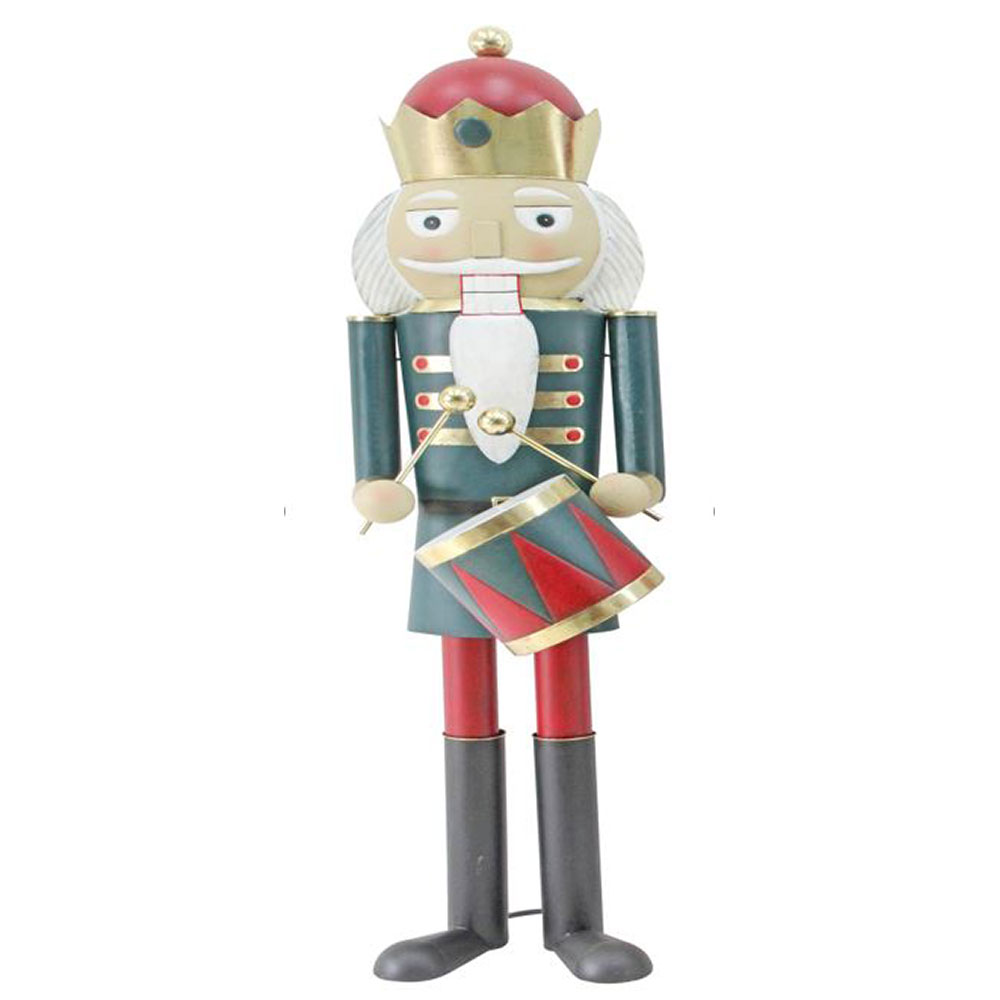 NUTCRACKER ΧΡΙΣΤΟΥΓΕΝΝΙΑΤΙΚΟ ΔΙΑΚΟΣΜΗΤΙΚΟ ΚΑΡΥΟΘΡΑΥΣΤΗΣ 44x50x175cm ΜΕΤΑΛΛΟ ΠΡΑΣΙΝΟ ΚΟΚΚΙΝΟ