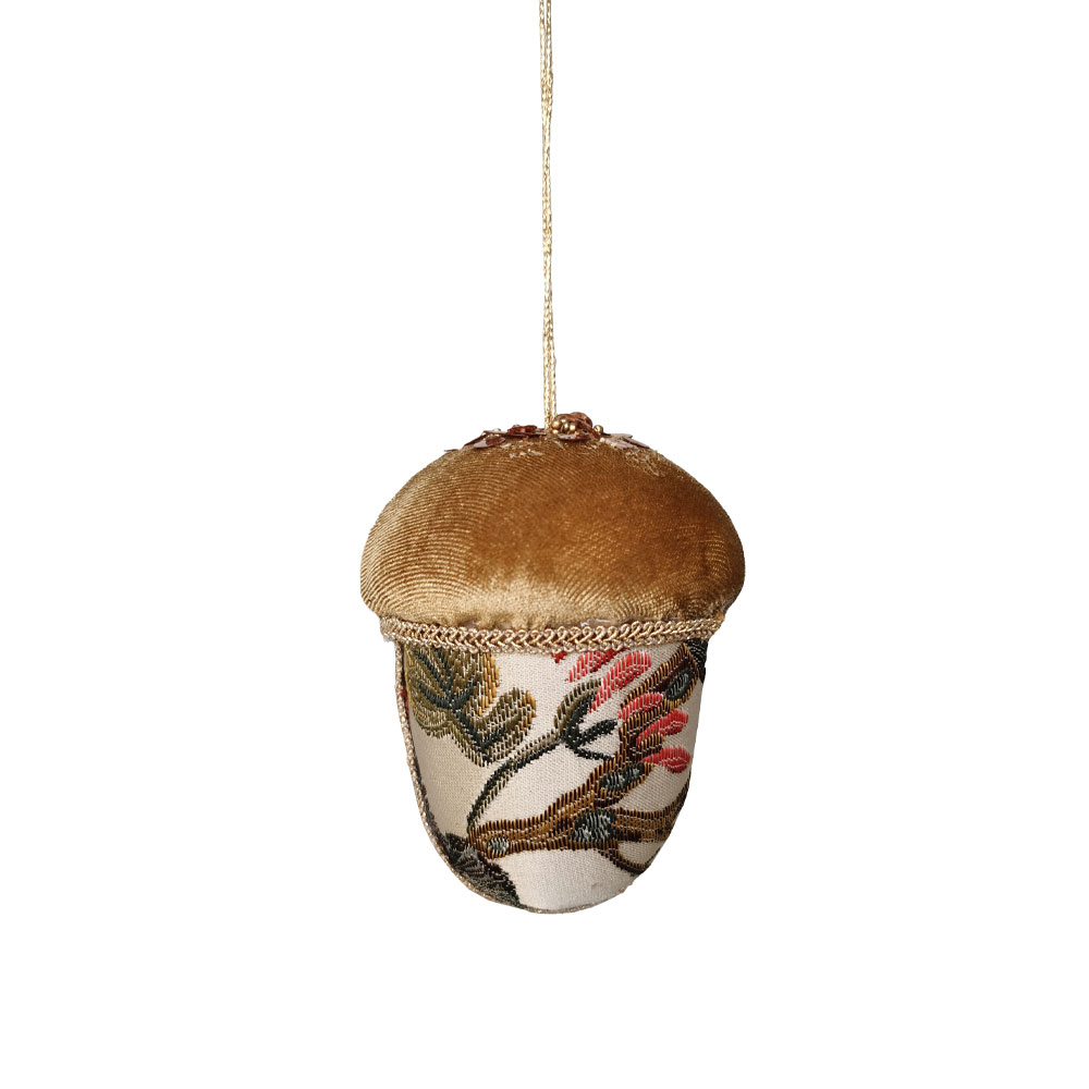 ACORN BROCADE ΧΡΙΣΤΟΥΓΕΝΝΙΑΤΙΚΟ ΣΤΟΛΙΔΙ 8x8x11cm FOAM ΠΟΛΥΧΡΩΜΟ ΥΦΑΣΜΑ