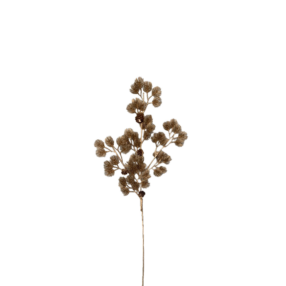 XMAS BRANCH ΧΡΙΣΤΟΥΓΕΝΝΙΑΤΙΚΟ ΚΛΑΔΙ 77cm PVC ΧΡΥΣΟ ΚΟΥΚΟΥΝΑΡΙ