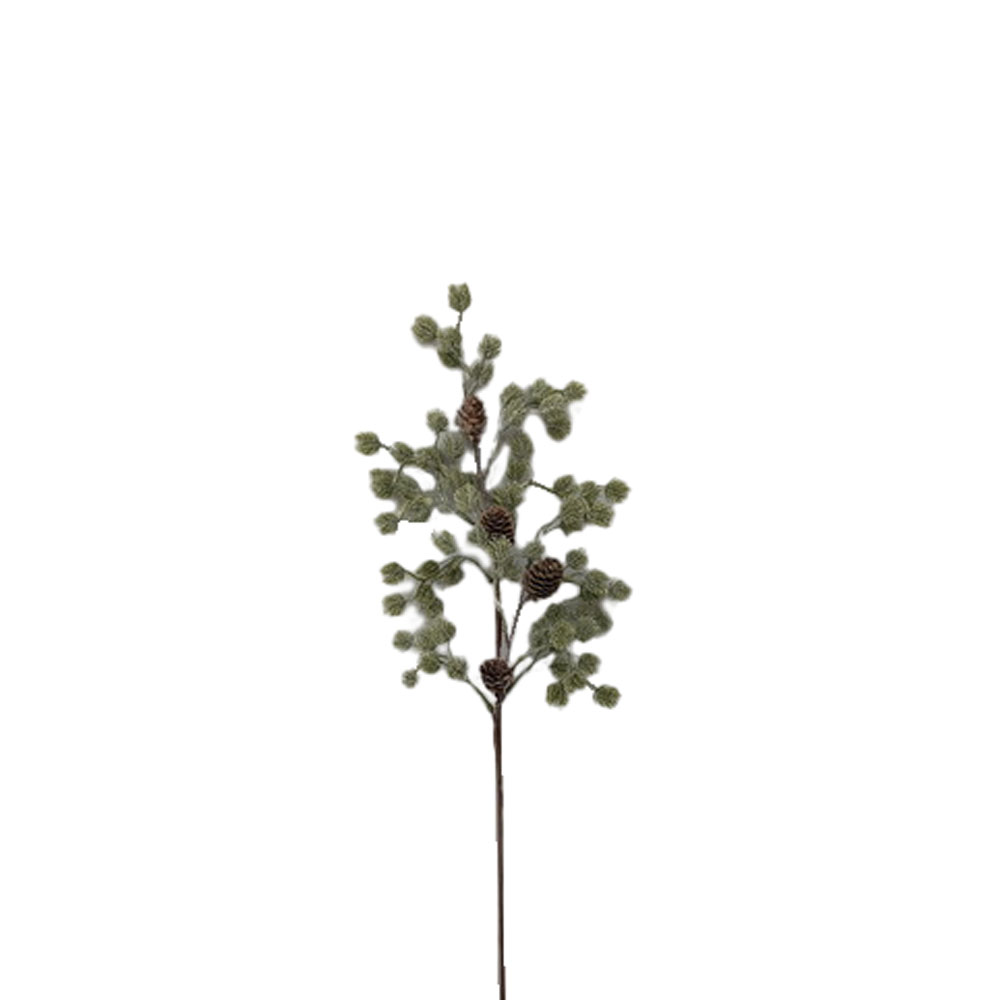XMAS BRANCH ΧΡΙΣΤΟΥΓΕΝΝΙΑΤΙΚΟ ΚΛΑΔΙ 56cm PVC ΠΡΑΣΙΝΟ ΚΟΥΚΟΥΝΑΡΙ