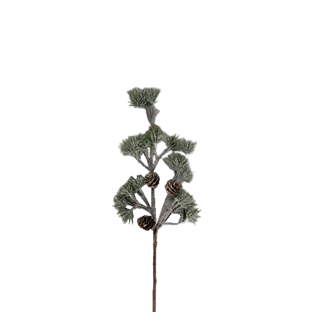 XMAS BRANCH ΧΡΙΣΤΟΥΓΕΝΝΙΑΤΙΚΟ ΚΛΑΔΙ 38cm PVC ΠΡΑΣΙΝΟ ΚΟΥΚΟΥΝΑΡΙ