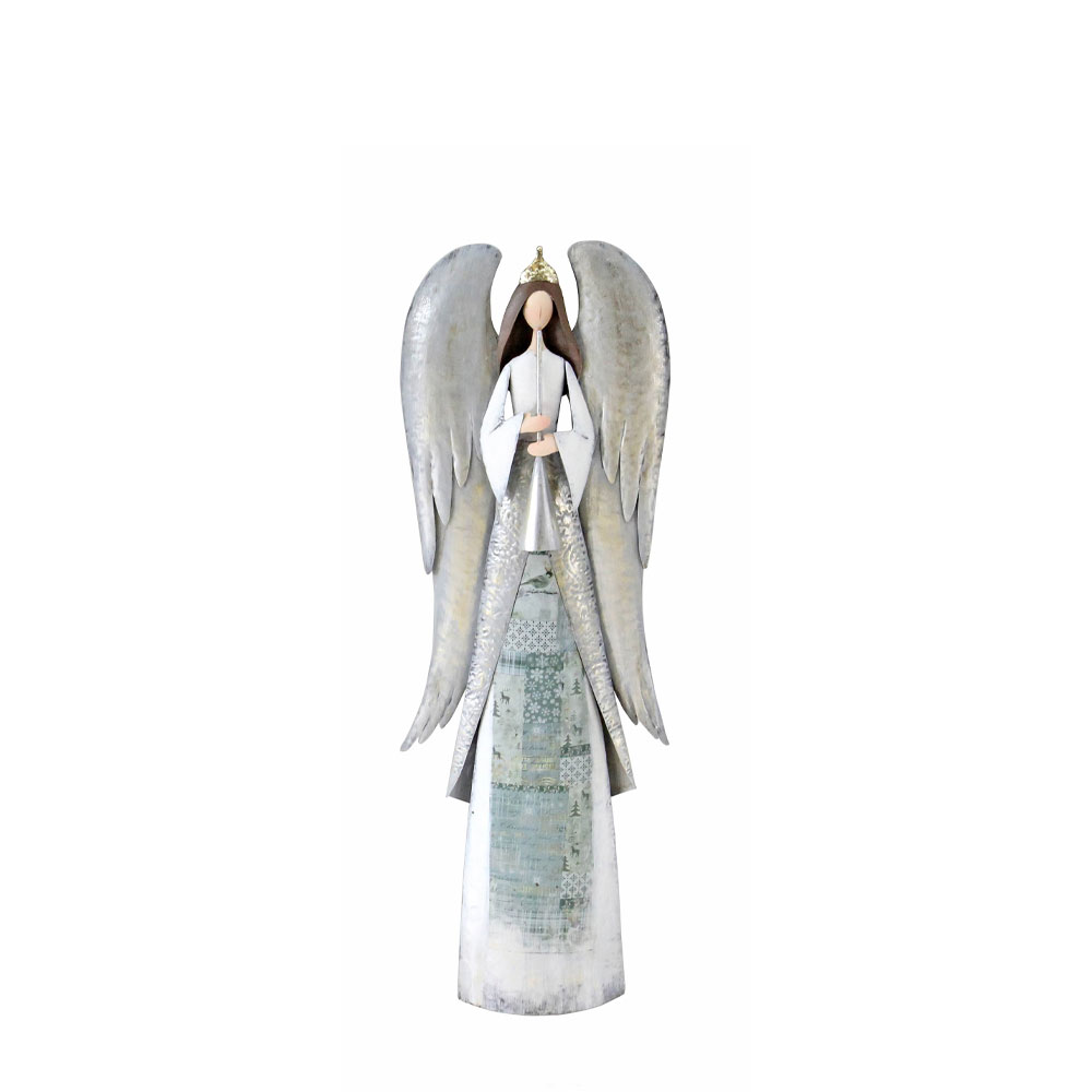 ANGEL WINGS ΧΡΙΣΤΟΥΓΕΝΝΙΑΤΙΚΟ ΔΙΑΚΟΣΜΗΤΙΚΟ ΑΓΓΕΛΟΣ 23x11x68cm ΜΕΤΑΛΛΟ ΠΟΛΥΧΡΩΜΟ