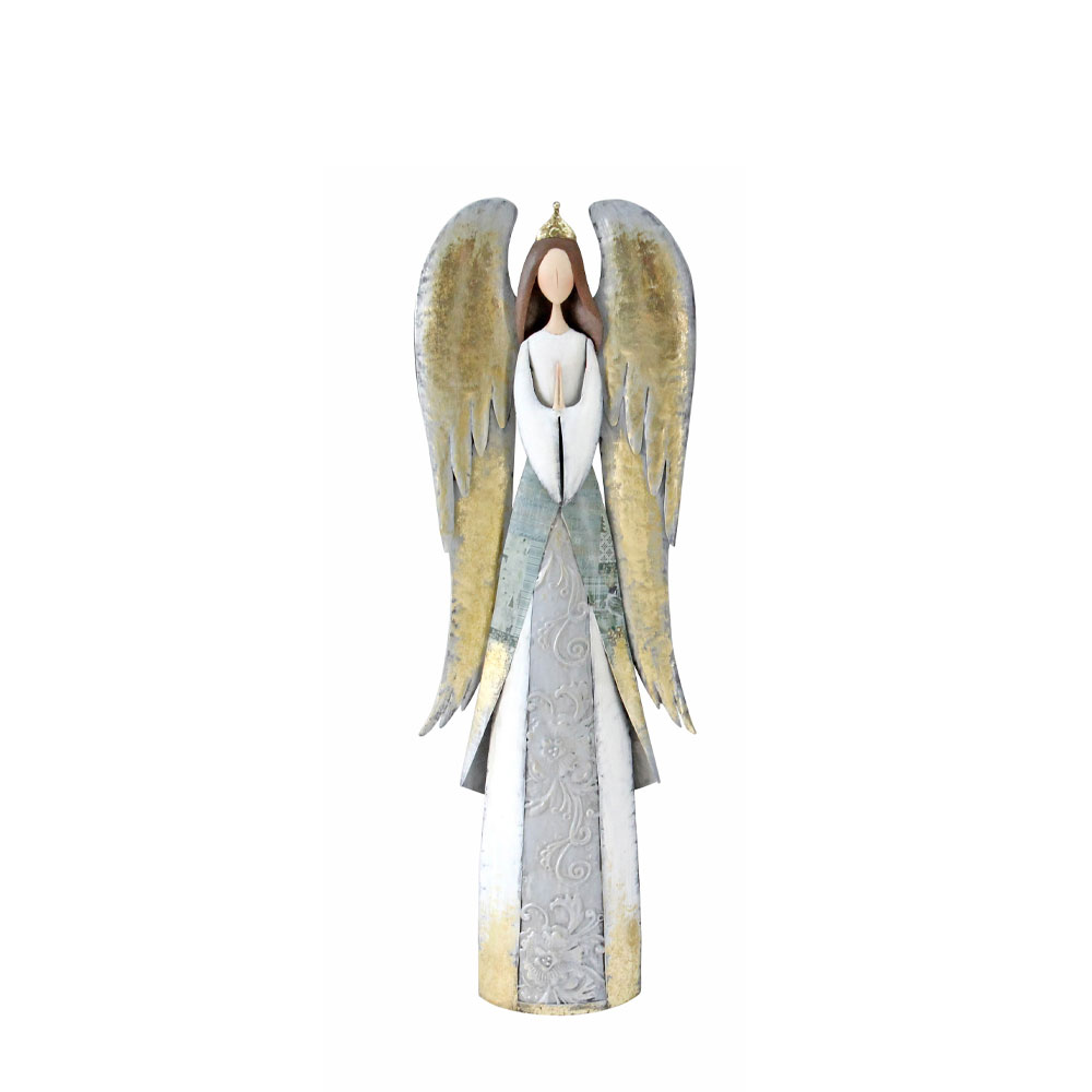 ANGEL WINGS ΧΡΙΣΤΟΥΓΕΝΝΙΑΤΙΚΟ ΔΙΑΚΟΣΜΗΤΙΚΟ ΑΓΓΕΛΟΣ 25x11x76cm ΜΕΤΑΛΛΟ ΠΟΛΥΧΡΩΜΟ