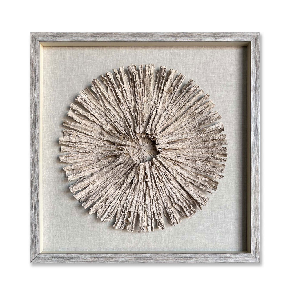 PURE EARTH ΠΙΝΑΚΑΣ ΔΙΑΚΟΣΜΗΣΗΣ 60x60x4cm ΧΑΡΤΙ ΜΠΕΖ ΓΥΑΛΙ ΦΥΣΙΚΟ
