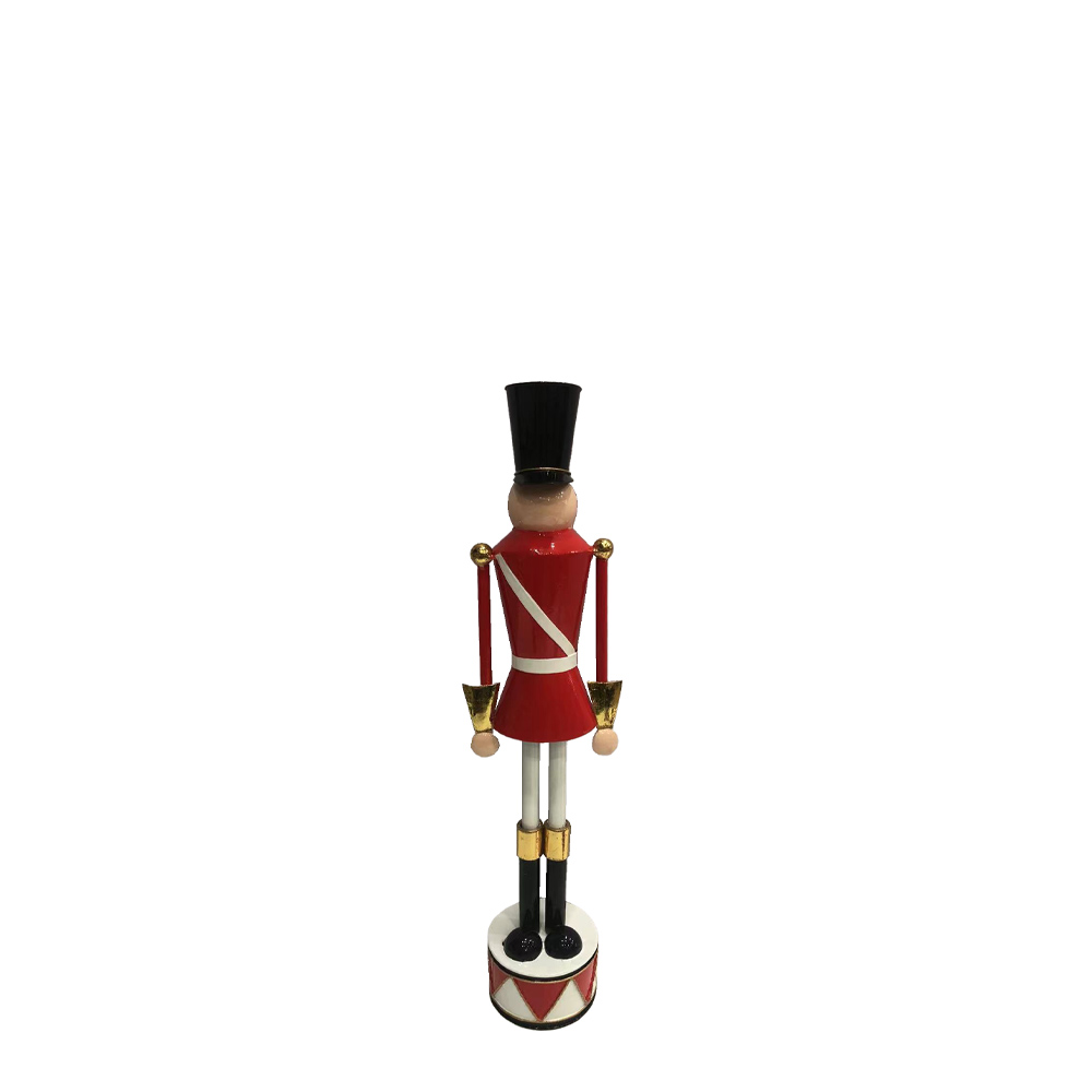RED SOLDIER S ΧΡΙΣΤΟΥΓΕΝΝΙΑΤΙΚΟ ΔΙΑΚΟΣΜΗΤΙΚΟ ΜΟΛΥΒΕΝΙΟΣ ΣΤΡΑΤΙΩΤΗΣ 12x9x45cm ΜΕΤΑΛΛΟ ΛΕΥΚΟ ΜΑΥΡΟ ΚΟΚΚΙΝΟ