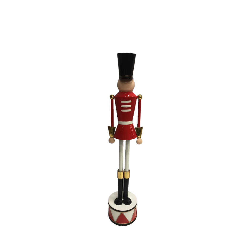 RED SOLDIER M ΧΡΙΣΤΟΥΓΕΝΝΙΑΤΙΚΟ ΔΙΑΚΟΣΜΗΤΙΚΟ ΜΟΛΥΒΕΝΙΟΣ ΣΤΡΑΤΙΩΤΗΣ 11x10x53cm ΜΕΤΑΛΛΟ ΛΕΥΚΟ ΜΑΥΡΟ ΚΟΚΚΙΝΟ