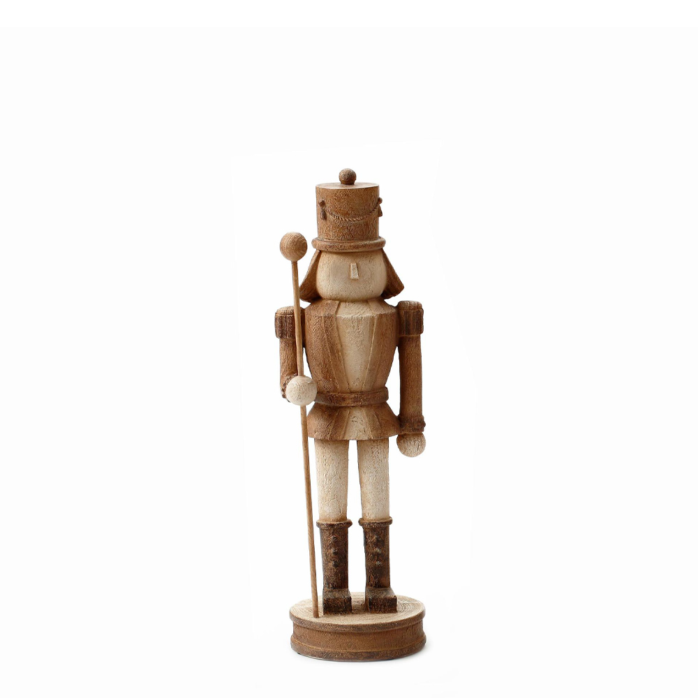 WOODY NUTCRACKER M ΧΡΙΣΤΟΥΓΕΝΝΙΑΤΙΚΟ ΔΙΑΚΟΣΜΗΤΙΚΟ ΚΑΡΥΟΘΡΑΥΣΤΗΣ 10x9x33cm POLYRESIN ΚΑΦΕ ΜΠΕΖ