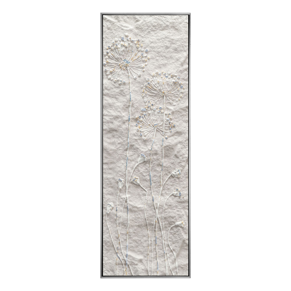 BREATH OF ART ΠΙΝΑΚΑΣ ΔΙΑΚΟΣΜΗΣΗΣ 40x120x4cm ΚΑΜΒΑΣ ΜΠΕΖ ΧΡΥΣΟ ΞΥΛΟ