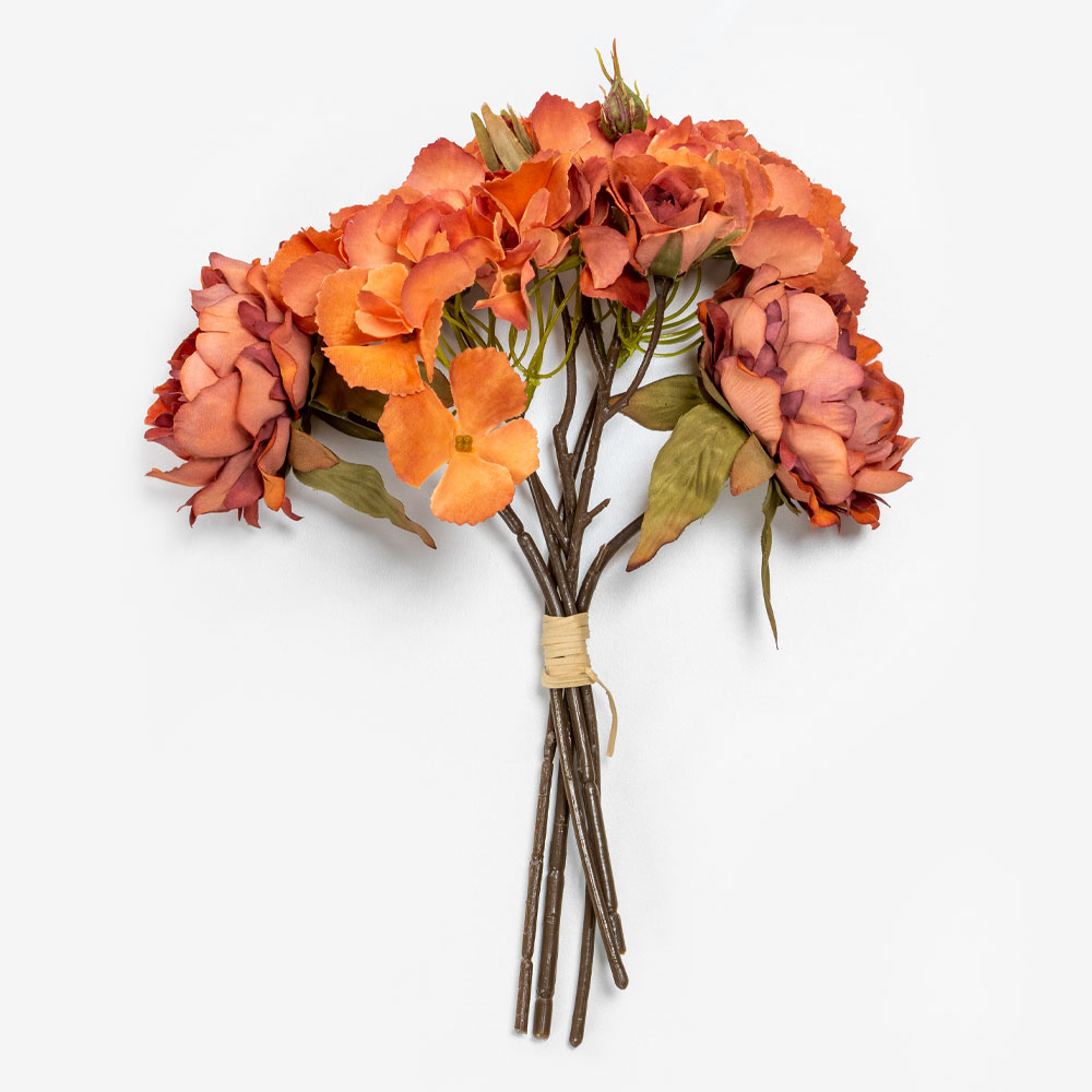 PEONY ΛΟΥΛΟΥΔΙ ΤΕΧΝΗΤΟ ΜΠΟΥΚΕΤΟ 30cm ΥΦΑΣΜΑ ΣΟΜΟΝ ΜΠΟΡΝΤΩ ΠΡΑΣΙΝΟ PVC