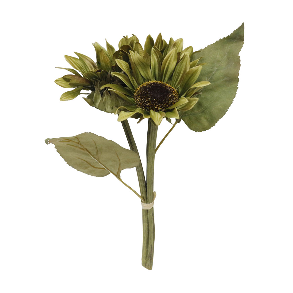 SUNFLOWER ΛΟΥΛΟΥΔΙ ΤΕΧΝΗΤΟ ΜΠΟΥΚΕΤΟ 31cm ΥΦΑΣΜΑ ΠΡΑΣΙΝΟ PVC