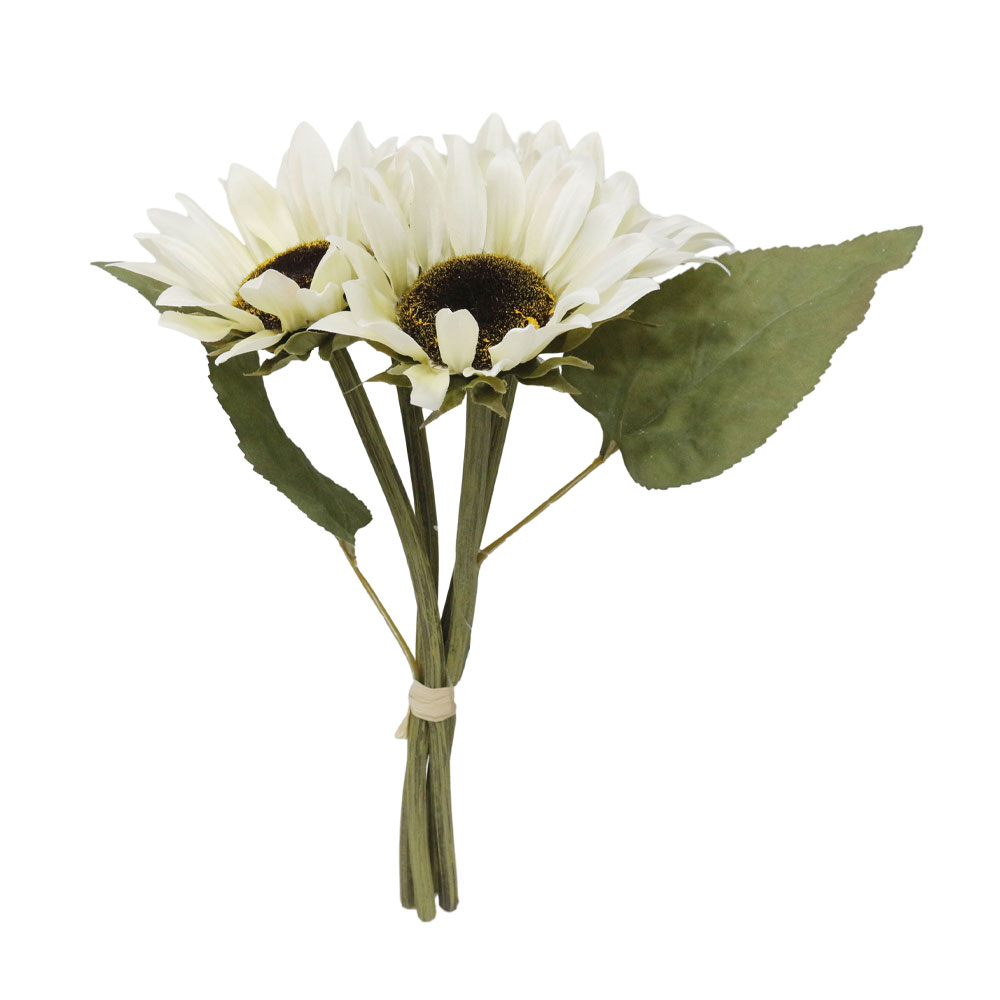 SUNFLOWER ΛΟΥΛΟΥΔΙ ΤΕΧΝΗΤΟ ΜΠΟΥΚΕΤΟ 31cm ΥΦΑΣΜΑ ΜΠΕΖ ΠΡΑΣΙΝΟ PVC