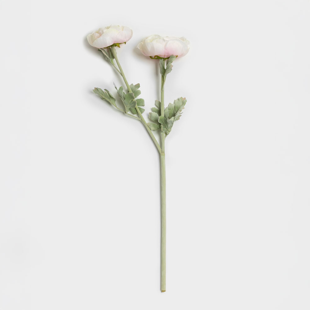 RANUNCULUS ΛΟΥΛΟΥΔΙ ΤΕΧΝΗΤΟ 58cm POLYESTER ΡΟΖ ΛΕΥΚΟ ΠΡΑΣΙΝΟ