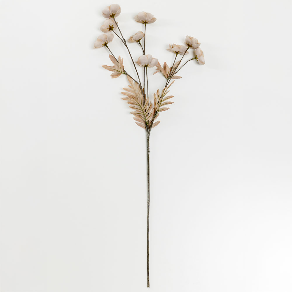 RANUNCULUS ΛΟΥΛΟΥΔΙ ΤΕΧΝΗΤΟ 81cm POLYESTER ΛΕΥΚΟ ΜΠΕΖ