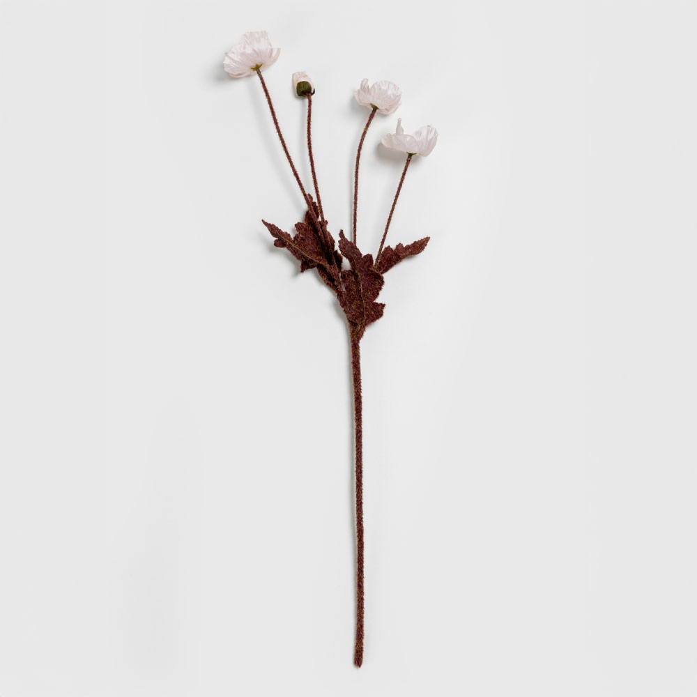POPPY ΛΟΥΛΟΥΔΙ ΤΕΧΝΗΤΟ 60cm POLYESTER ΛΕΥΚΟ ΡΟΖ ΠΡΑΣΙΝΟ
