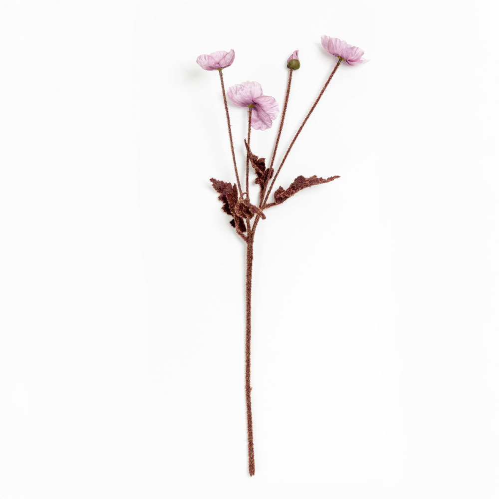 POPPY ΛΟΥΛΟΥΔΙ ΤΕΧΝΗΤΟ 60cm POLYESTER ΛΙΛΑ ΜΩΒ ΠΡΑΣΙΝΟ