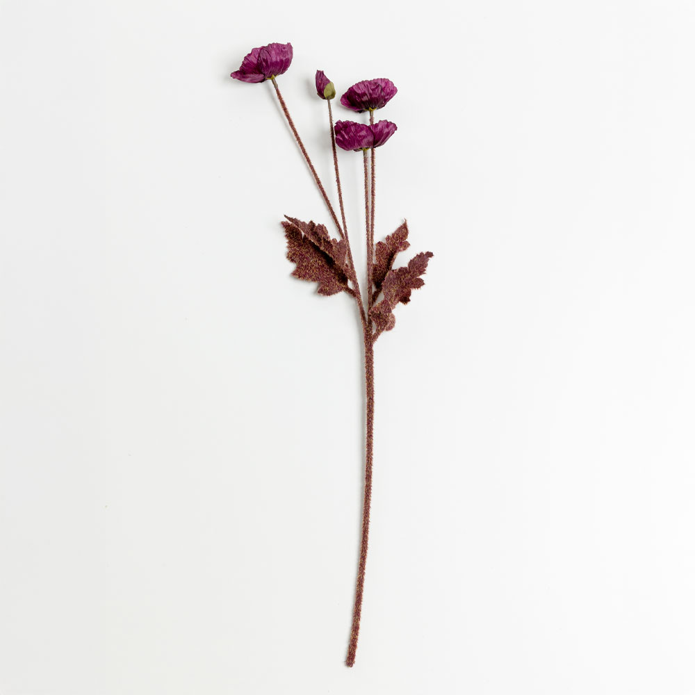 POPPY ΛΟΥΛΟΥΔΙ ΤΕΧΝΗΤΟ 60cm POLYESTER ΜΩΒ ΠΡΑΣΙΝΟ