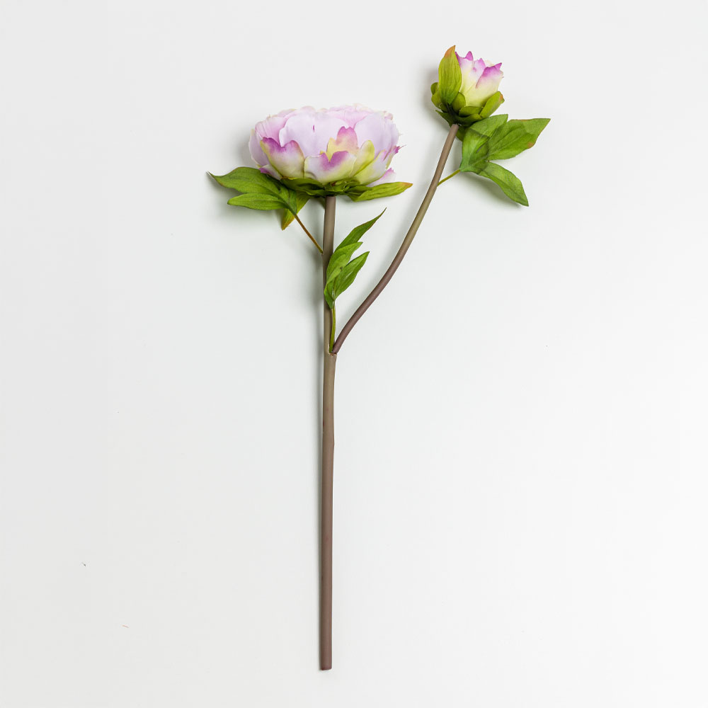 HALF MOON PEONY ΛΟΥΛΟΥΔΙ ΤΕΧΝΗΤΟ 43cm POLYESTER ΛΙΛΑ ΛΕΥΚΟ ΠΡΑΣΙΝΟ