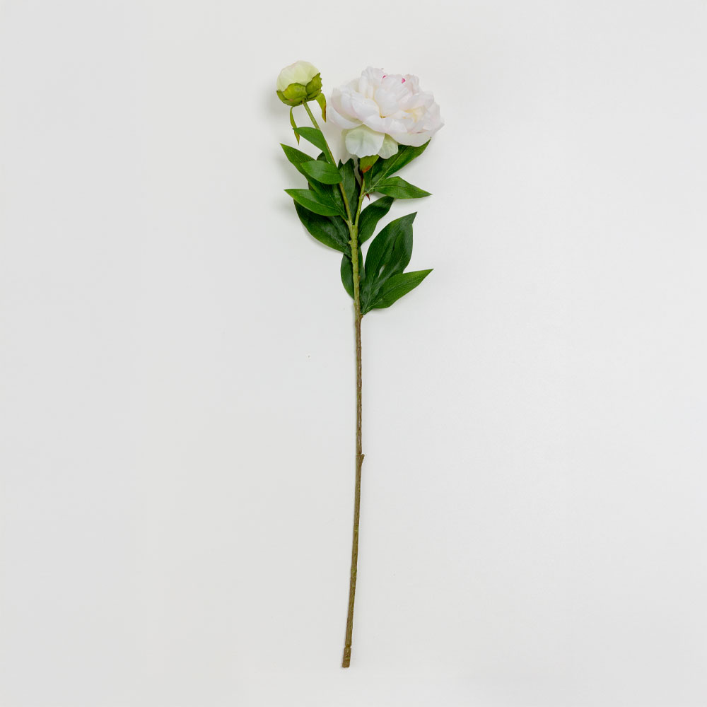 PEONY ΛΟΥΛΟΥΔΙ ΤΕΧΝΗΤΟ 67cm POLYESTER ΛΕΥΚΟ ΡΟΖ ΠΡΑΣΙΝΟ