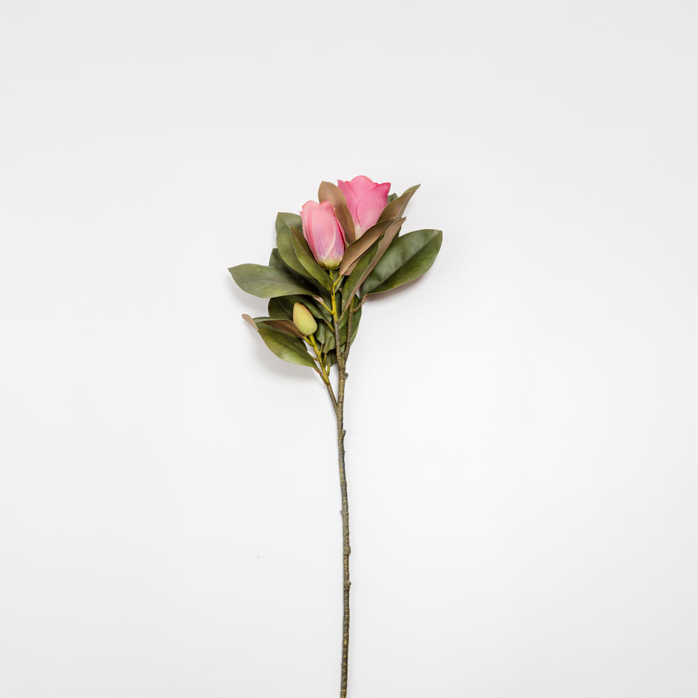 MAGNOLIA ΛΟΥΛΟΥΔΙ ΤΕΧΝΗΤΟ 83cm POLYESTER ΦΟΥΞΙΑ ΠΡΑΣΙΝΟ