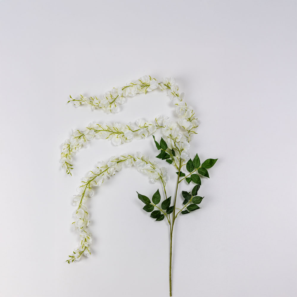 WISTARIA ΚΛΑΔΙ ΤΕΧΝΗΤΟ 76cm POLYESTER ΛΕΥΚΟ ΠΡΑΣΙΝΟ