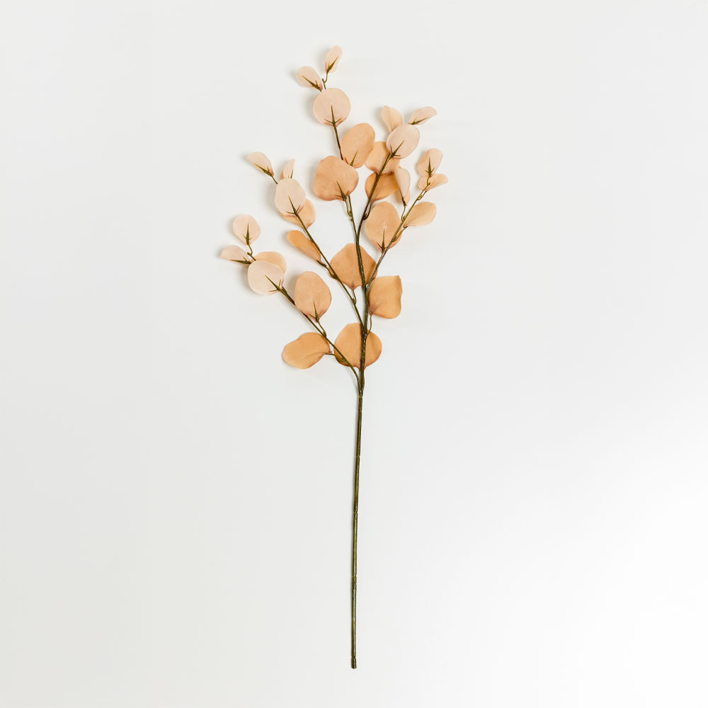 FRANCE EUCALYPTUS ΚΛΑΔΙ ΤΕΧΝΗΤΟ 90cm POLYESTER ΜΠΕΖ ΚΑΦΕ