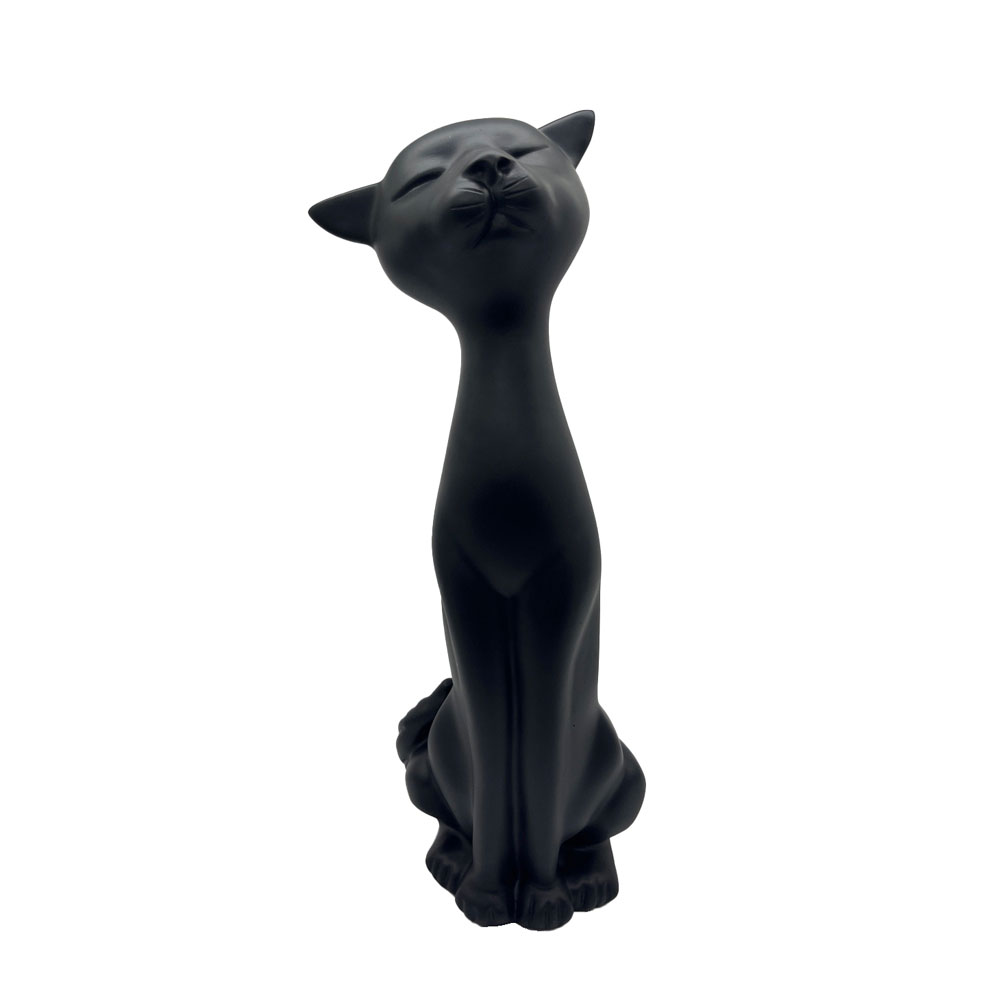 MAGGIE ΔΙΑΚΟΣΜΗΤΙΚΟ ΓΑΤΑ 18x19x50cm POLYRESIN ΜΑΥΡΟ