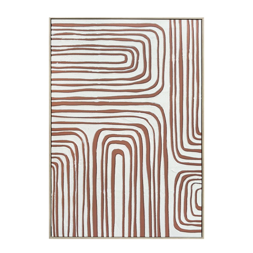 IMPASSE ΠΙΝΑΚΑΣ ΔΙΑΚΟΣΜΗΣΗΣ 80x120x4cm ΚΑΜΒΑΣ ΜΠΕΖ TERRACOTTA ΞΥΛΟ ΦΥΣΙΚΟ