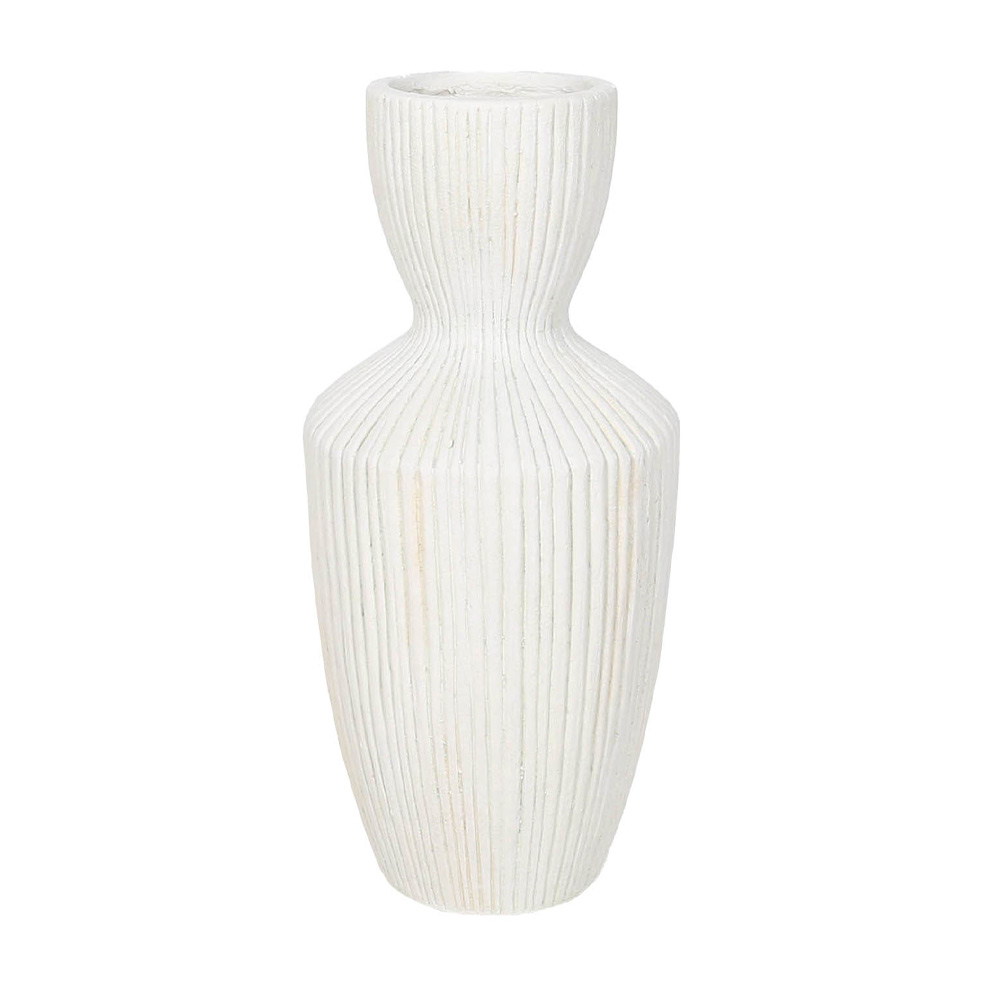 NEFELI ΒΑΖΟ 25x25x56cm MgO ΛΕΥΚΟ