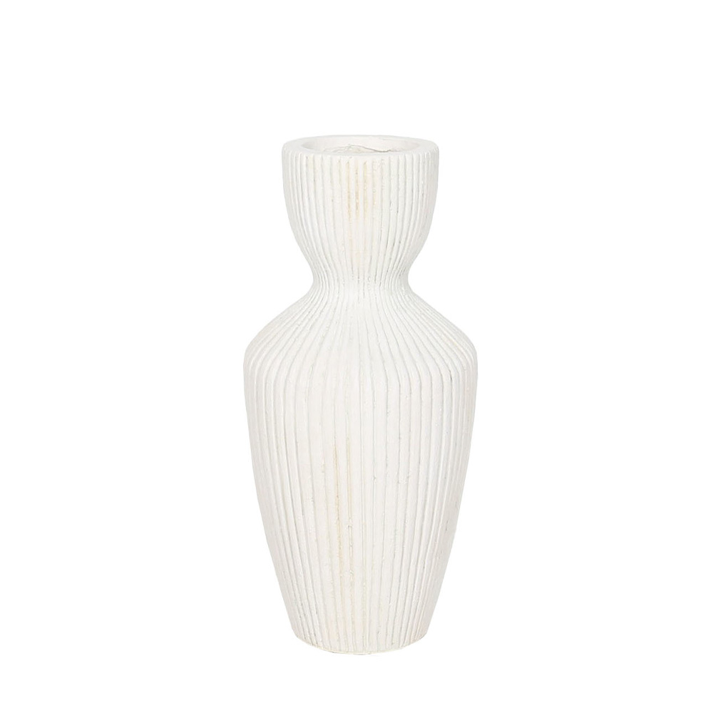 NEFELI ΒΑΖΟ 21x21x43cm MgO ΛΕΥΚΟ