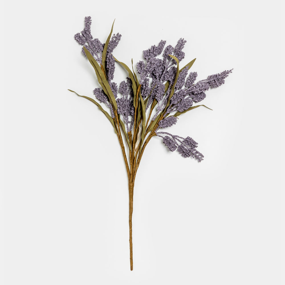 AROMA CHARM ΛΟΥΛΟΥΔΙ ΤΕΧΝΗΤΟ 55cm FOAM ΜΩΒ ΠΡΑΣΙΝΟ PVC