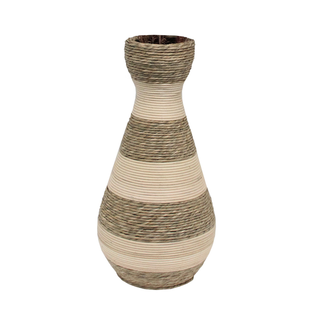 SIKINOS ΒΑΖΟ 25x25x50cm ΣΧΟΙΝΙ ΦΥΣΙΚΟ ΜΠΕΖ PLYWOOD