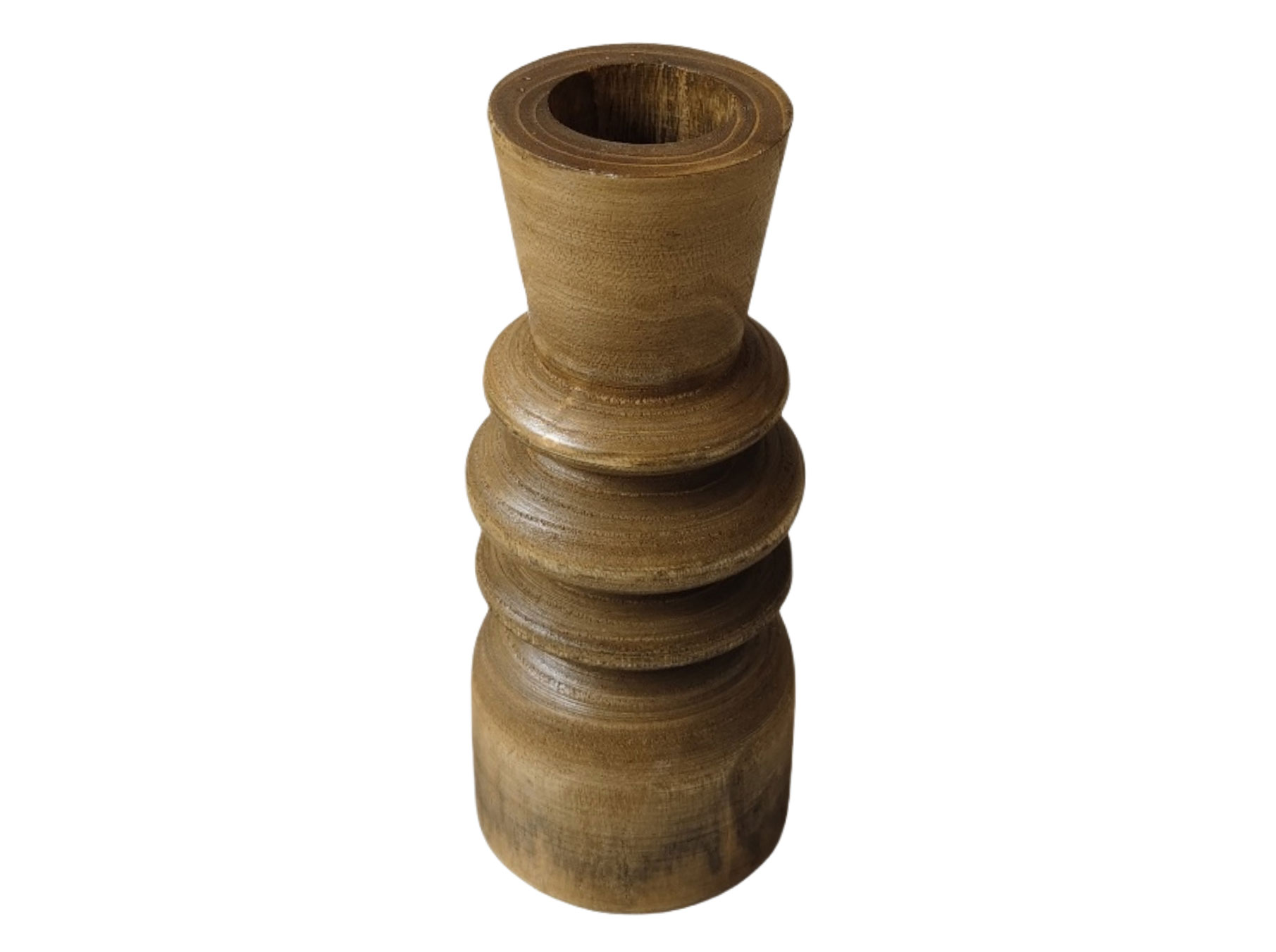 CEDAR ΒΑΖΟ 10x10x24cm ΞΥΛΟ ΚΑΦΕ