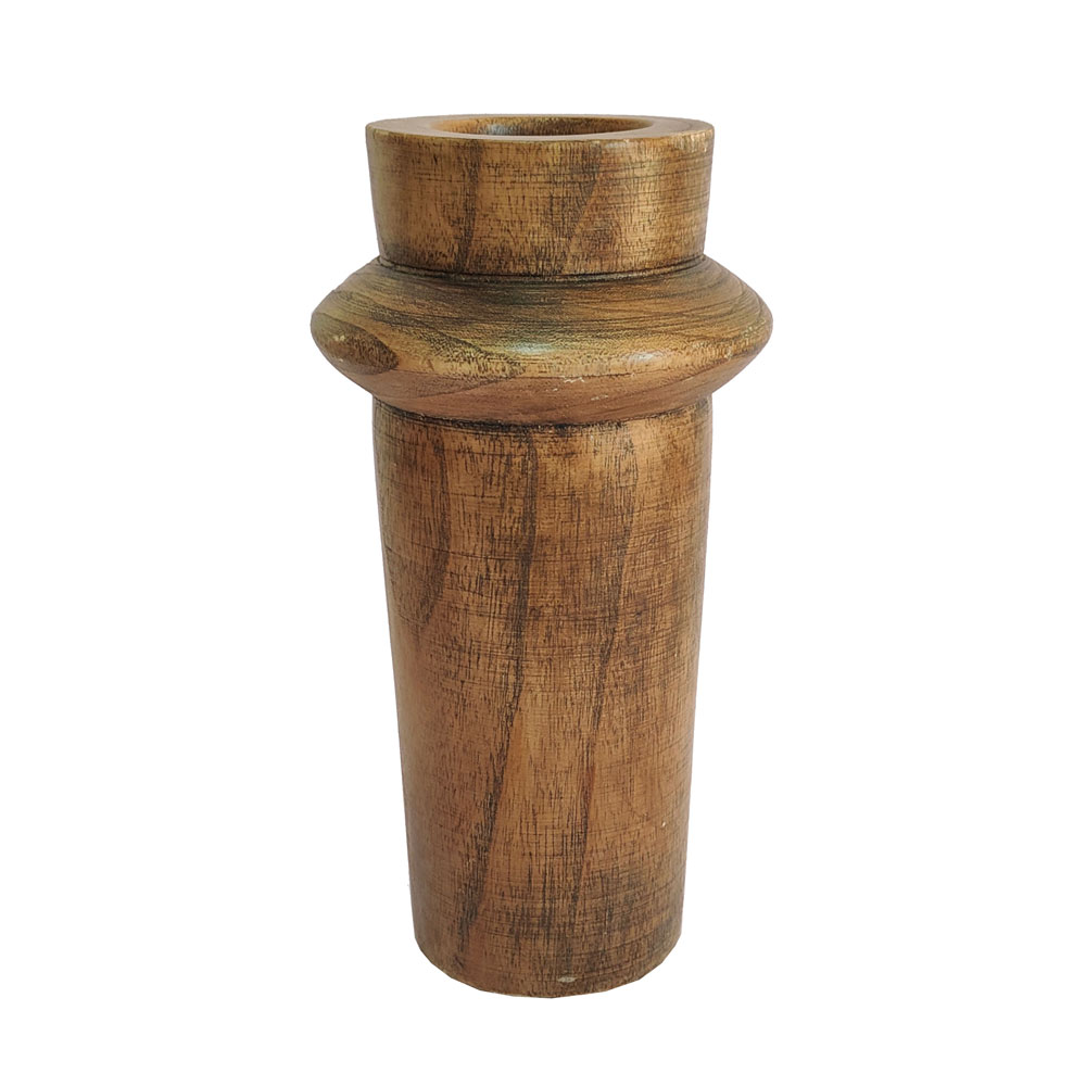 CEDAR ΒΑΖΟ 16x16x30cm ΞΥΛΟ ΚΑΦΕ